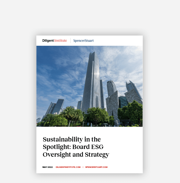 Spencer Stuart - Sustainability in the Spotlight Report Cover