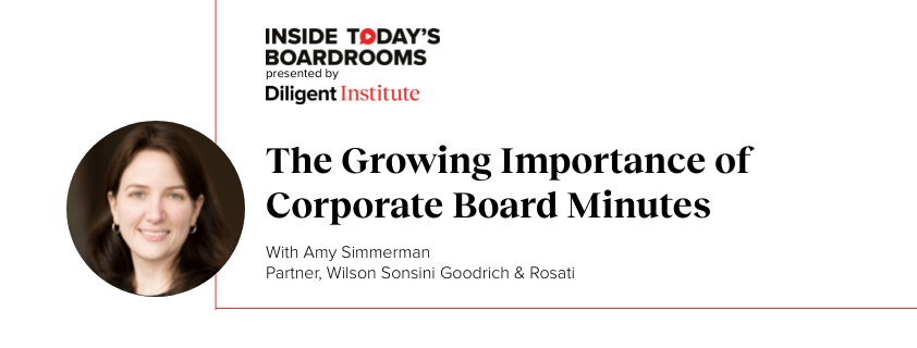 Inside Today's Boardroom - The Growing Importance of Corporate Board Minutes Episode Cover