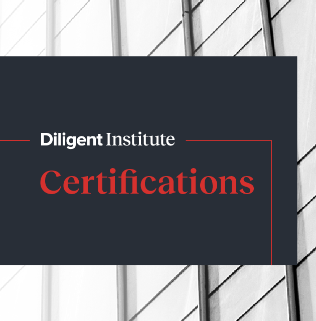 Diligent Leadership Certification Programs from the Diligent Institute
