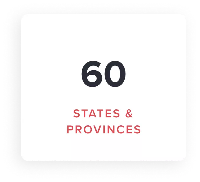 60 States and Provinces