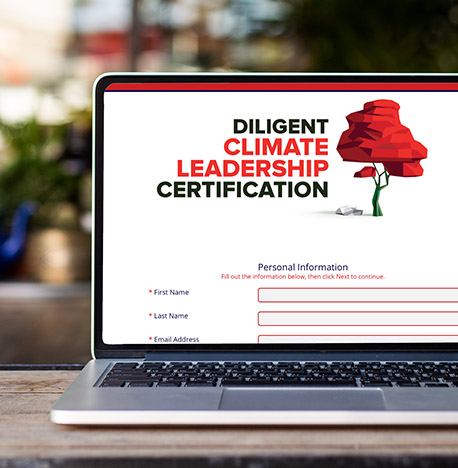 Diligent Climate Leadership Certification registration page